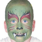 Maquillaje monstruo verde