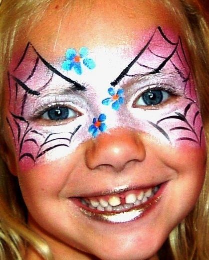 maquillaje telaraña halloween niña 2 | Manualidades para niños